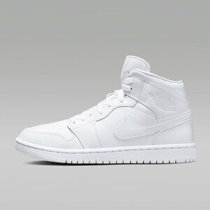 WOMEN'S WHITE NEW AIR JORDAN MID 1'S | Size: 7